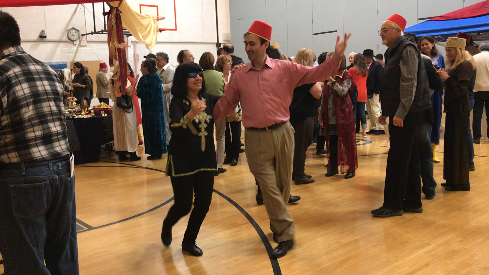 Dan Marshall with Annette Zrihen at the 2019 Mimouna celebration produced by HaKesher and the Israeli American Council. Courtesy Photo